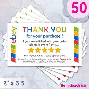 ♥️ 5x25 / 50 Thank You Cards